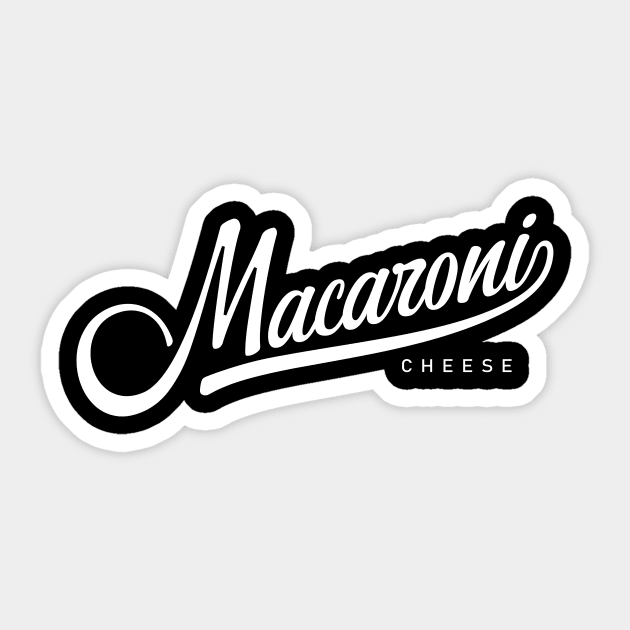 Funny Macaroni and cheese, pasta, italian food baseball Sticker by emmjott